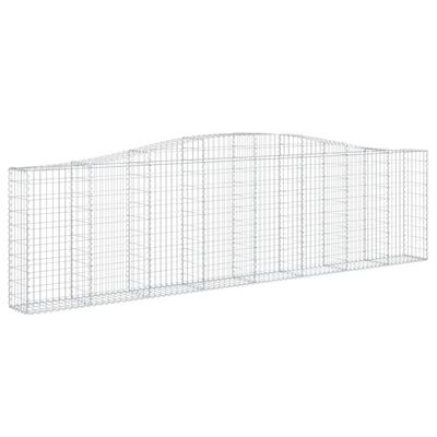 vidaXL Paniers à gabions arqués 25 pcs 400x30x100/120 cm Fer galvanisé