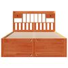 vidaXL Lit bibliothèque sans matelas cire marron 150x200 cm pin massif