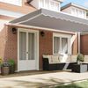 vidaXL Auvent R&eacute;tractable Gris clair 500 &times; 300 cm Polyester et m&eacute;tal