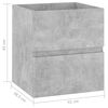 vidaXL Meubles de salle de bain gris b&eacute;ton bois d'ing&eacute;nierie