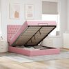VidaXL Cadre de lit ottoman avec matelas rose 140x200 cm velours