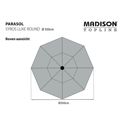 Madison Parasol Syros Luxe 350 cm Rond Écru