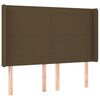vidaXL Sommier &agrave; lattes de lit matelas et LED Marron fonc&eacute; 140x200 cm