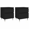 vidaXL Tables de chevet 2 pcs noir 40x35x50 cm bois d&rsquo;ing&eacute;nierie