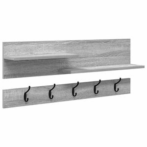 vidaXL Porte-manteau mural Montage mural Gris Sonoma 90 x 15 x 36 cm