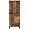 vidaXL Haut Armoire 2 pcs Bois Ancien Bois Agglom&eacute;r&eacute; et Verre