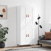 vidaXL Buffet haut Blanc 69,5x34x180 cm Bois d'ing&eacute;nierie