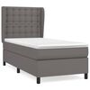 vidaXL Sommier &agrave; lattes de lit avec matelas Gris 80x200 cm Similicuir