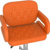 vidaXL Chaise pivotante de salle &agrave; manger Orange Similicuir