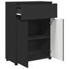 vidaXL Cabinet de salle de bain avec tiroir Noir 72,5 x 36,5 x 100 cm