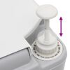vidaXL Toilette de camping portable gris et blanc 22+12 L PEHD