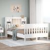 vidaXL Cadre de lit sans matelas blanc 135x190 cm bois de pin massif