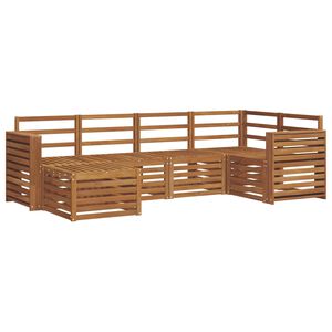 vidaXL Ensemble de canap&eacute; d'angle 6 pcs Naturel Bois d'Acacia Massif