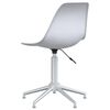 vidaXL Chaises pivotantes &agrave; manger lot de 4 blanc PP