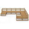 vidaXL Salon de jardin 10 pcs bois de pin massif