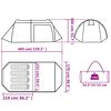 vidaXL Tente de camping tunnel 4 personnes orange imperméable