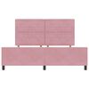 vidaXL Lit &agrave; ressorts avec t&ecirc;te de lit Rose 180 x 200 cm Velours