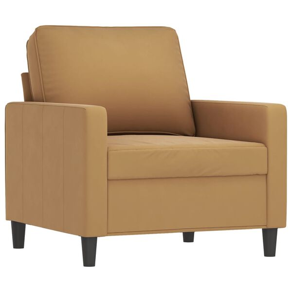 vidaXL Ensemble de canap&eacute;s 4 pcs avec coussins marron velours