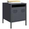 vidaXL Tables de chevet 2 pcs anthracite 35x39x43,5 cm acier