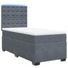 vidaXL Sommier &agrave; lattes de lit et matelas Gris fonc&eacute; 90x200 cm Velours