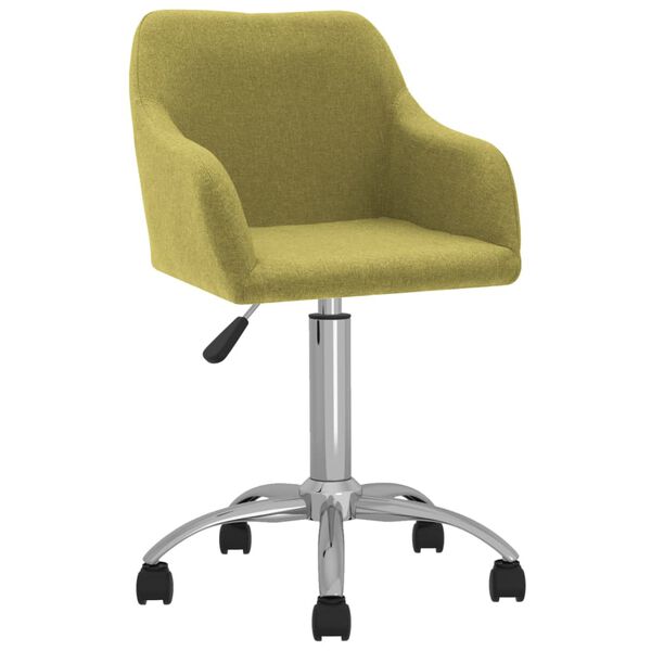 vidaXL Chaise pivotante de salle &agrave; manger Vert Tissu