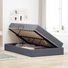 vidaXL Lit avec rangement et matelas Gris fonc&eacute; 120 x 200 cm Velours