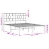 vidaXL Cadre de lit m&eacute;tal sans matelas et t&ecirc;te de lit blanc 140x190 cm