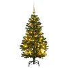 vidaXL Sapin de No&euml;l artificiel articul&eacute; 150 LED et boules 120 cm