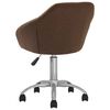 vidaXL Chaise pivotante de salle &agrave; manger Marron Tissu