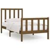 vidaXL Cadre de lit sans matelas marron miel 90x200 cm bois massif