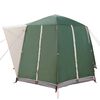vidaXL Tente Cabane avec toit Vert et blanc 320 x 320 x 203 cm