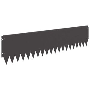 vidaXL Bordure de Pelouse 10 pcs 103 x 25 cm Acier Noir