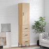 vidaXL Buffet haut Ch&ecirc;ne sonoma 34,5x34x180 cm Bois d'ing&eacute;nierie
