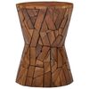 vidaXL Tabouret mosaïque Marron Bois de teck solide