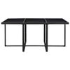 vidaXL Ensemble &agrave; manger d'ext&eacute;rieur 11 pcs avec coussins rotin noir