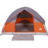 vidaXL Tente familiale &agrave; d&ocirc;me 6 personnes orange imperm&eacute;able