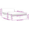 vidaXL Lit avec matelas Dover taupe 120x200 cm tissu