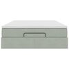 vidaXL Cadre de lit ottoman avec matelas gris clair 140x200 cm velours