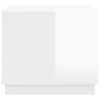 vidaXL Table basse blanc brillant 51x50x44 cm bois d'ing&eacute;nierie