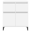 vidaXL Buffet Blanc brillant 60x35x70 cm Bois d'ing&eacute;nierie