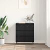 vidaXL Buffet avec tiroir Ch&ecirc;ne noir 60 x 35 x 70 cm Bois d'ing&eacute;nierie