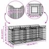vidaXL Lit sur&eacute;lev&eacute; gabion Argent&eacute; 150 x 50 x 60 cm Acier galvanis&eacute;