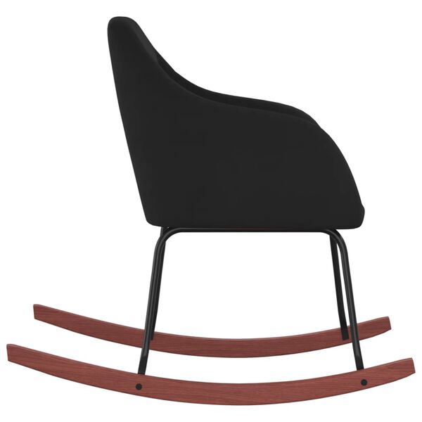 vidaXL Chaise &agrave; bascule Noir Velours