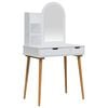 vidaXL Ensemble de Coiffeuse FAUSKE 3 pc Blanc 76 x 50 x 143 cm