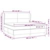 vidaXL Sommier &agrave; lattes de lit avec matelas Taupe 200x200 cm Tissu