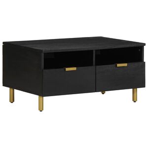 vidaXL Table basse noir 80x54x40 cm bois d'ing&eacute;nierie