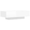 vidaXL Table basse blanc brillant 100x49,5x31 cm bois d'ing&eacute;nierie