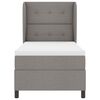 vidaXL Lit &agrave; ressorts avec matelas Taupe 80 x 200 cm tissu