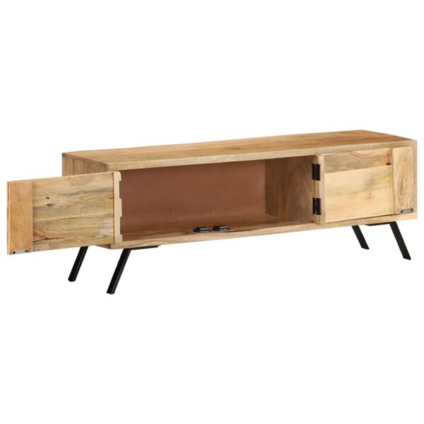 vidaXL Meuble TV 110x30x40 cm Bois massif de manguier