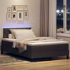 vidaXL Lit &agrave; ressorts avec matelas Marron fonc&eacute; 120 x 200 cm tissu